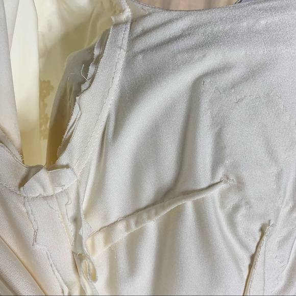 70s Polyester Bridal Gown - Picture 11 of 15